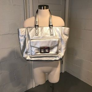 Marc by Marc Jacobs silver leather tote